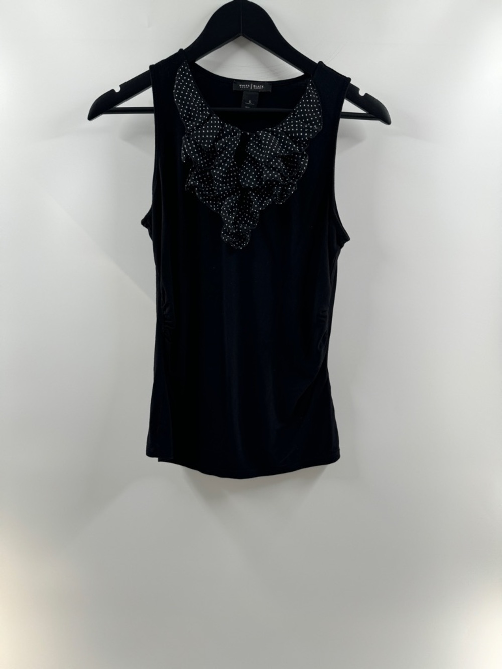 White House Black Market Polka Dot Ruffle Tank Top – Women’s Small